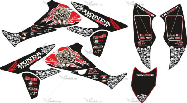 Decals for Honda TRX-450-R SKULLS 2004-2019
