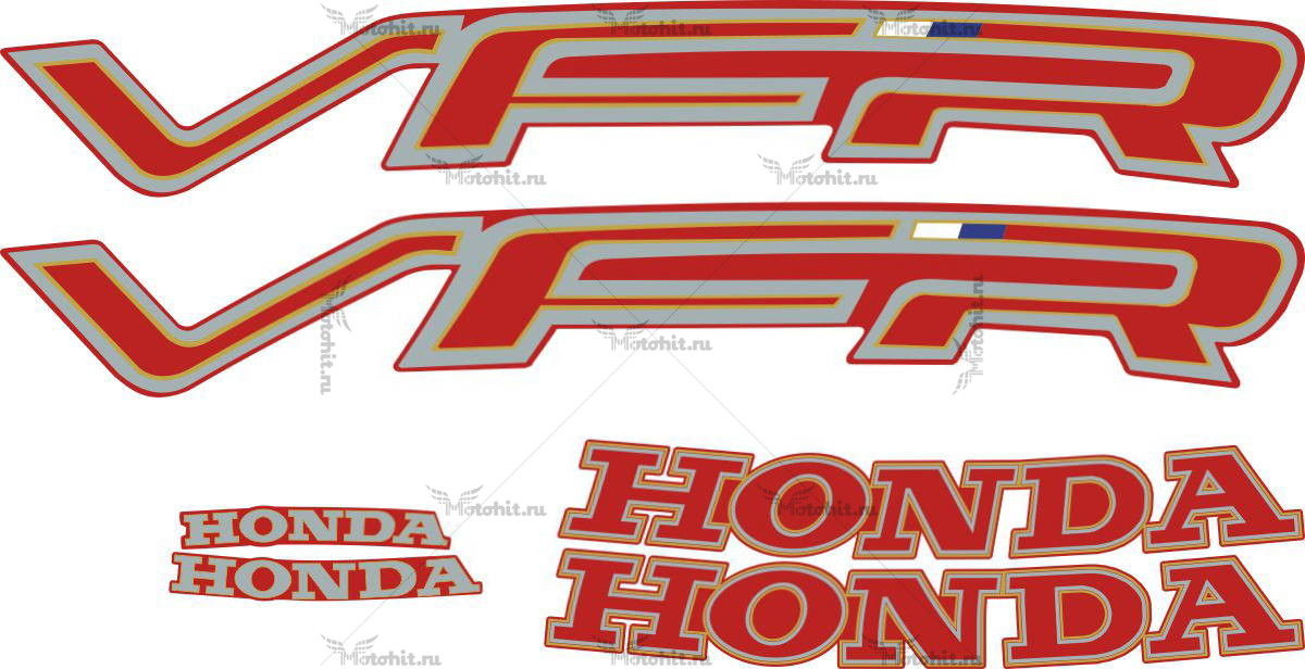 Decals for Honda VFR-750 1991 RED