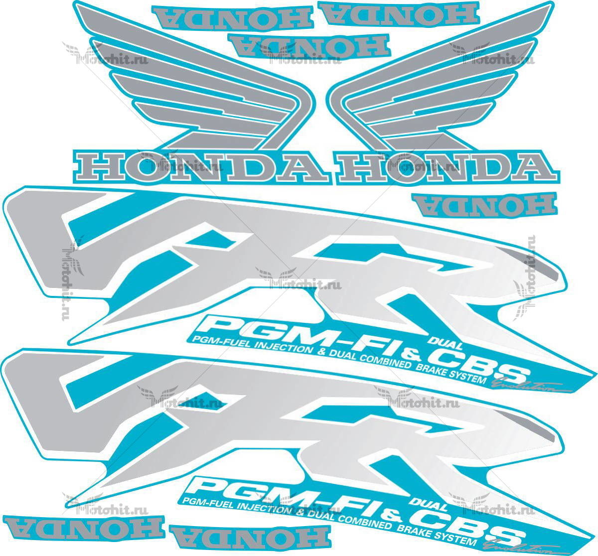 Decals for Honda VFR-800 1998-2001