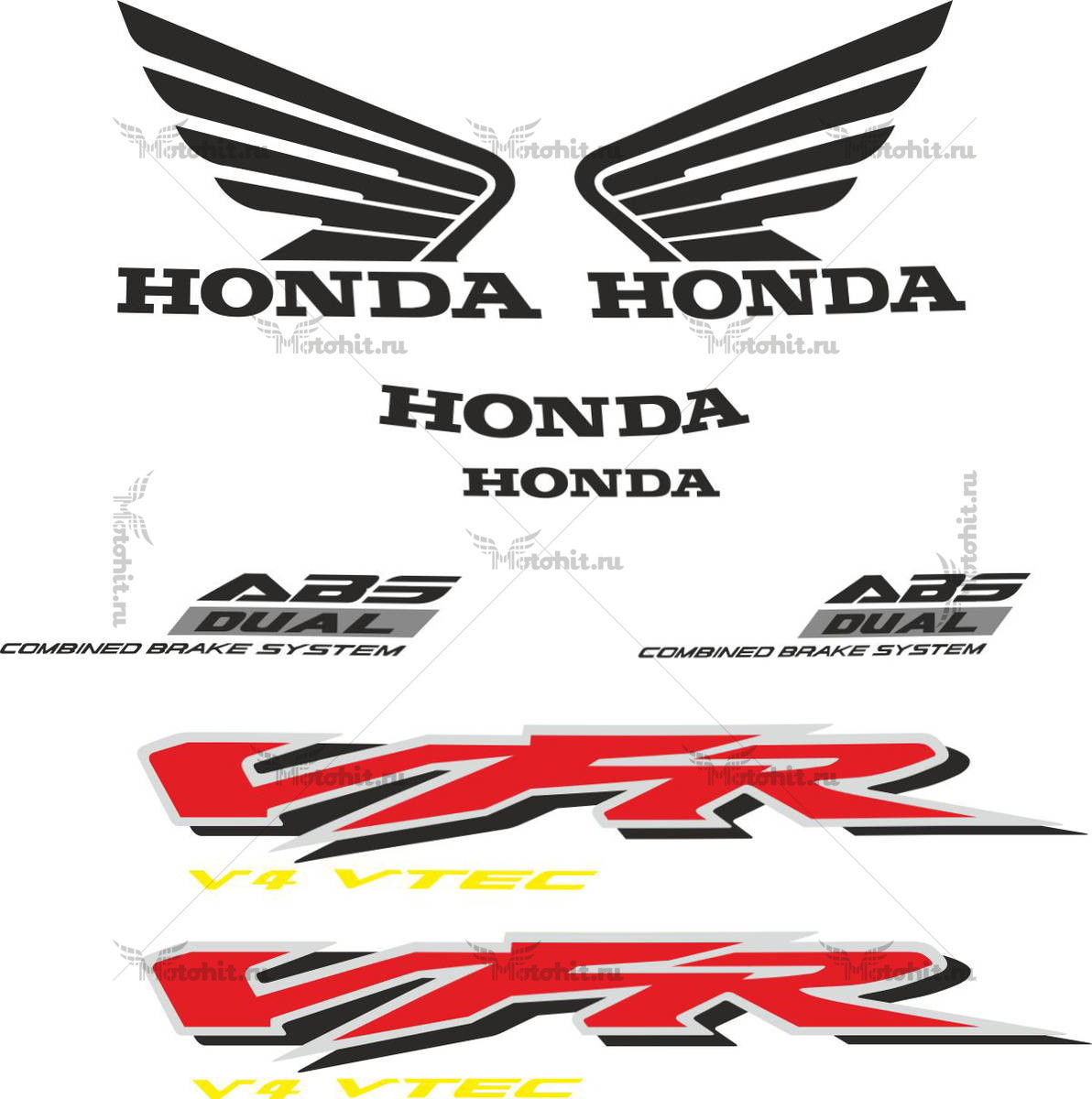 Decals for Honda VFR-800-F 2002-2008 V-TEC