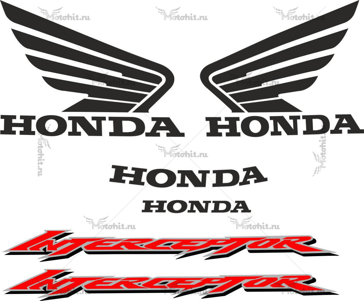 Decals for Honda VFR-800-F 2002-2008 V-TEC-INTERCEPTOR