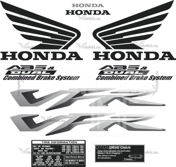 Decals for Honda VFR-800 2008