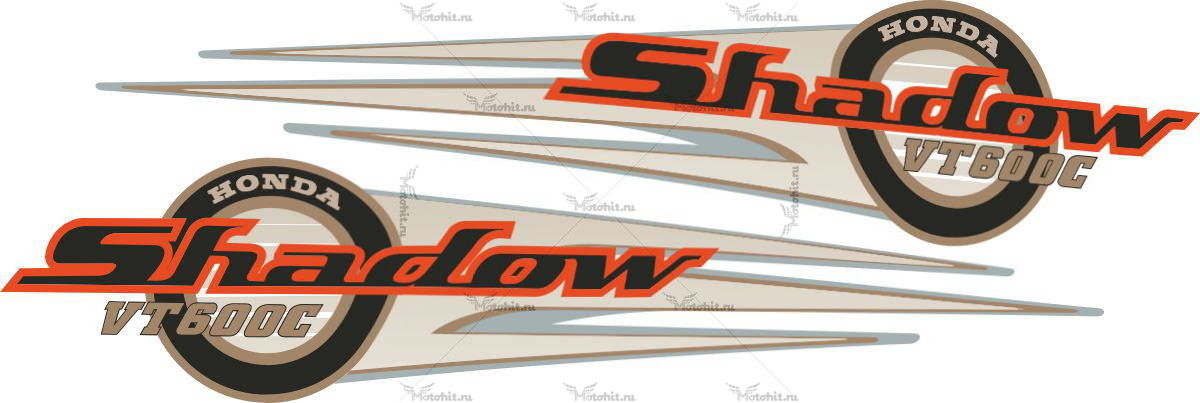 Decals for Honda SHADOW VT-600-C 1995