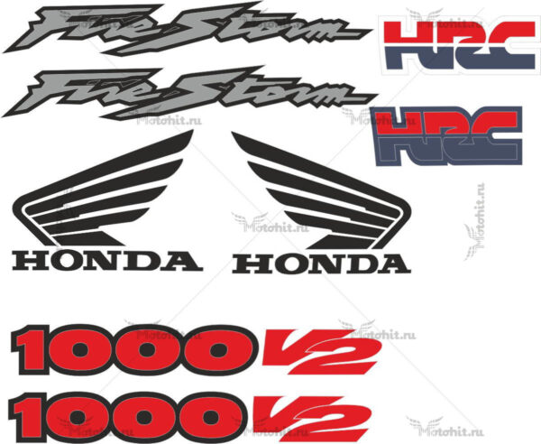 Decals for Honda HRC FIRESTORM