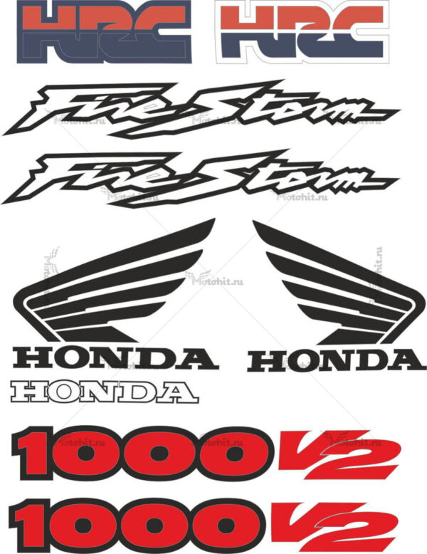 Decals for Honda VTR-1000 2000+ V2-FIRESTORM-HRC