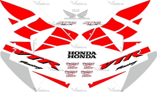 Decals for Honda VTR-1000 2002-2006 RC51-SP2-RED