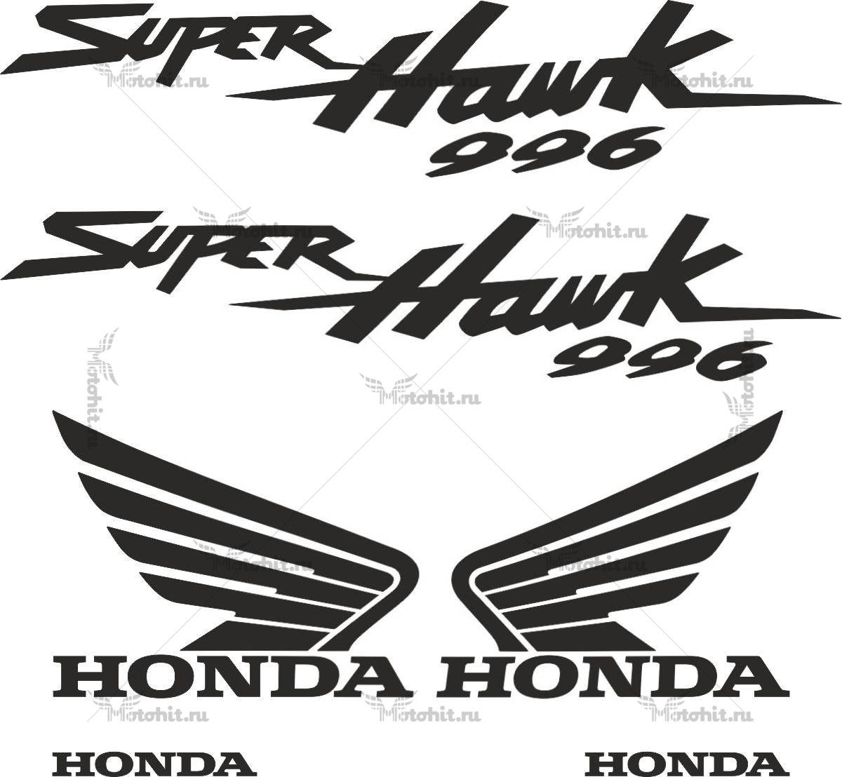 Decals for Honda VTR-1000-F-996 SUPERHAWK-BLACK