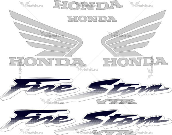 Decals for Honda VTR-1000-F 1997-2005 DARK