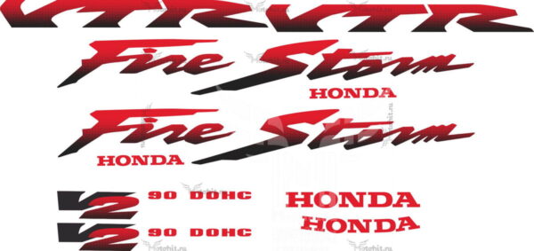 Decals for Honda VTR-1000-F 1997-2005 FIRESTORM RED