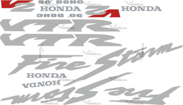 Decals for Honda VTR-1000-F 1997-2005 FIRESTORM-SILVER