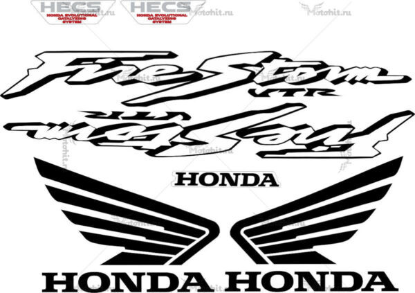 Decals for Honda VTR-1000-F 2000-2003 HECS