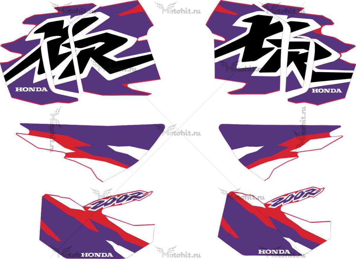 Decals for Honda XR-200-R 1996-1997