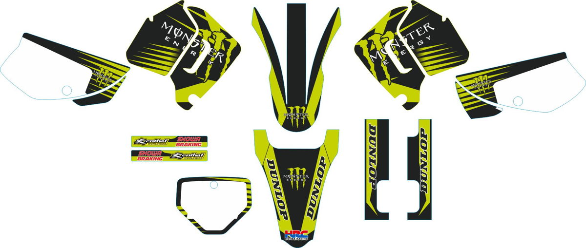 Decals for HONDA XR-200 GREEN