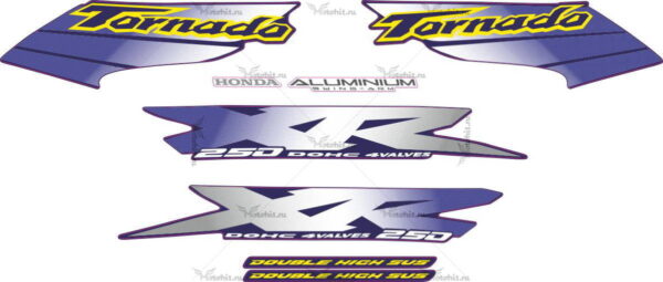 Decals for Honda XR-250 2001-2002 SIlver