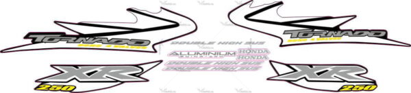 Decals for Honda XR-250 2004 WHITE