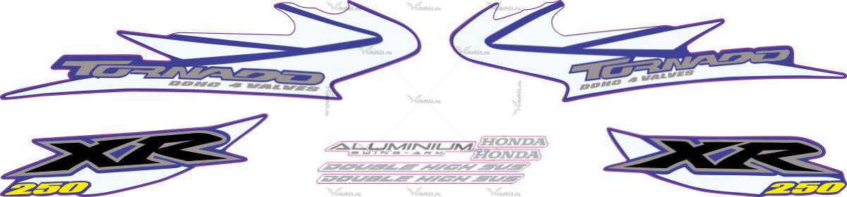Decals for Honda XR-250 2005 blue