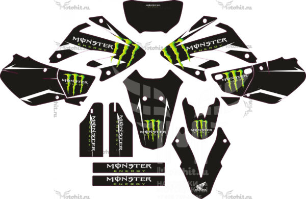 Decals for HONDA XR-250 2001-2009 MONSTER