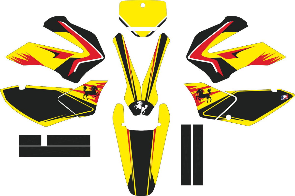 Decals for HONDA XR-250 TORNADO-08 2001-2009