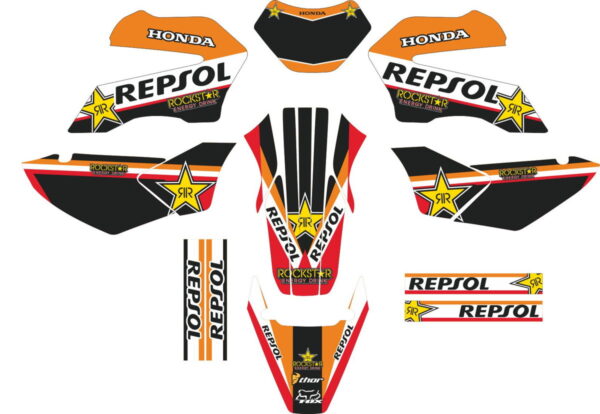 Decals for HONDA XR-250 TORNADO-12 2001-2009