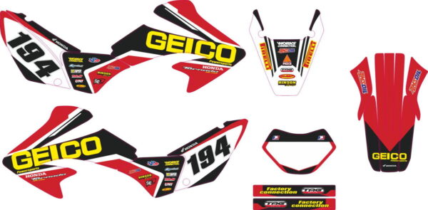 Decals for HONDA XR-250 TORNADO-13 2001-2009