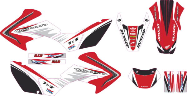 Decals for HONDA XR-250 TORNADO-19 2001-2009