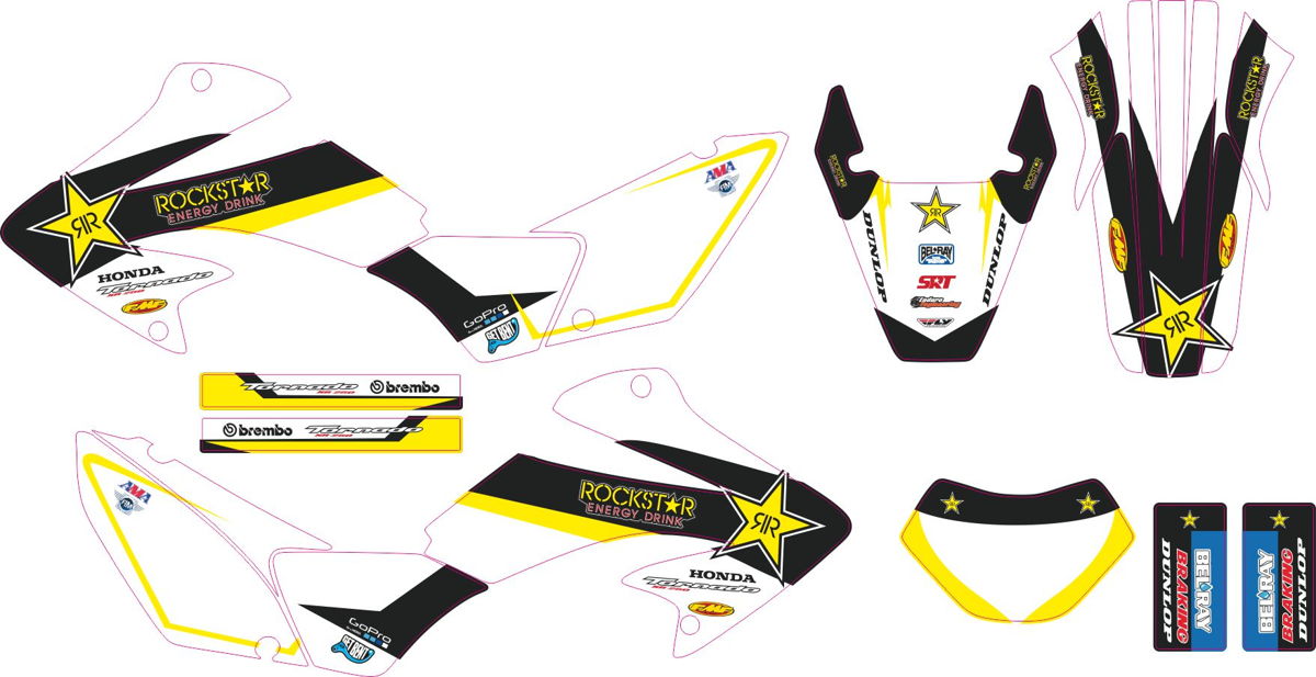 Decals for HONDA XR-250 TORNADO-21 2001-2009