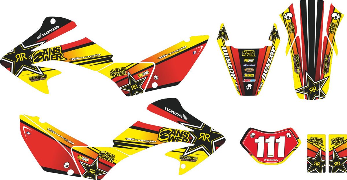 Decals for HONDA XR-250 TORNADO-22 2001-2009