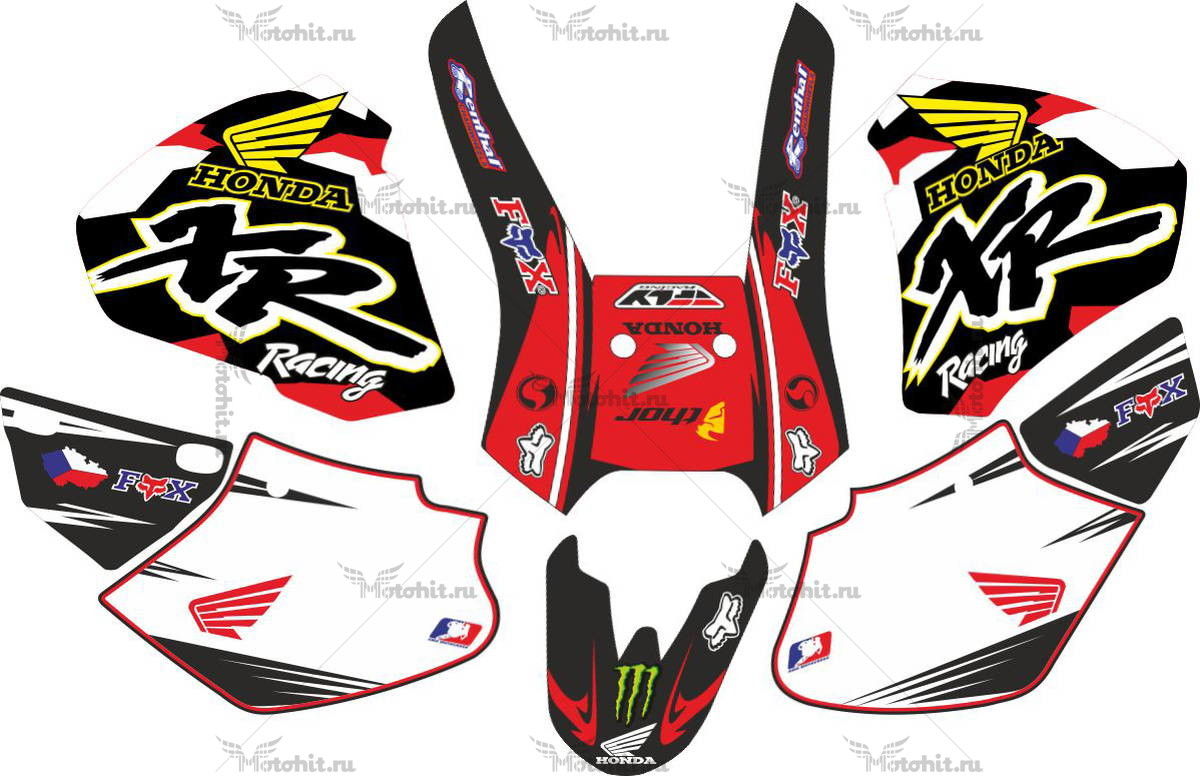 Decals for Honda XR-400 1996-2004 RWB-MONSTER