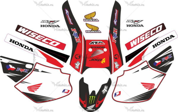 Decals for Honda XR-400 1998 RWB-MONSTER-CHECK