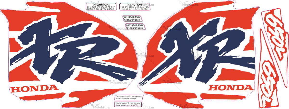 Decals for Honda XR-650-L 1994-2