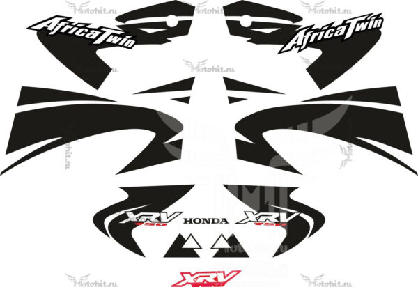 Decals for Honda XRV-750 2000 BLACK