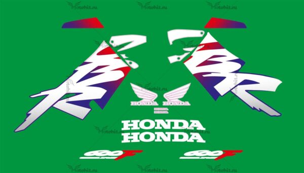 Decals for Honda CBR-600-F4 1999-2000 Red-Blue