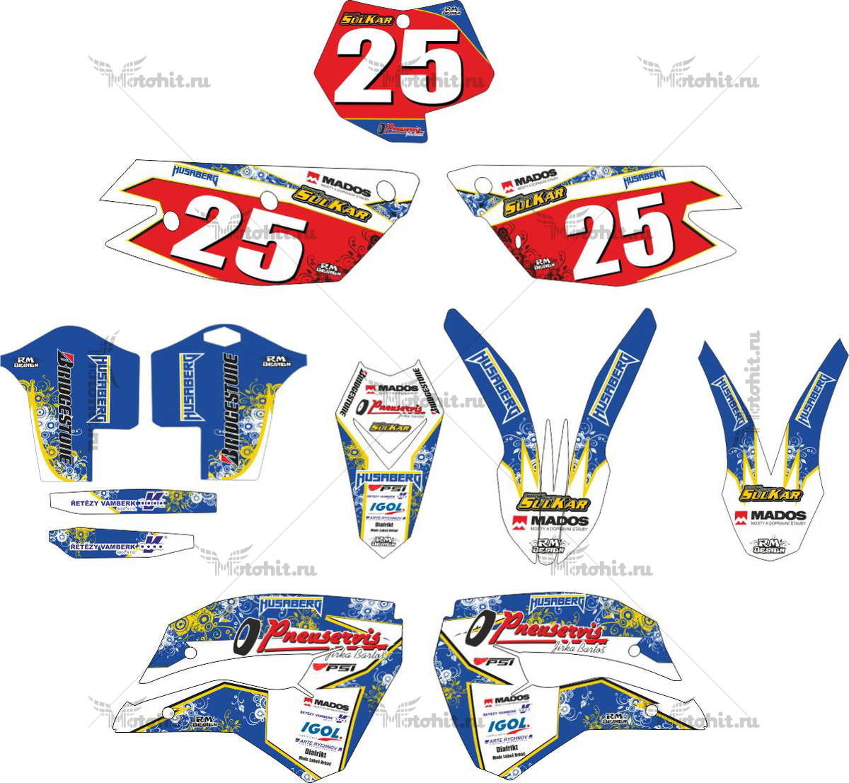 Decals for HUSABERG-FE-450 2009 BARTOS
