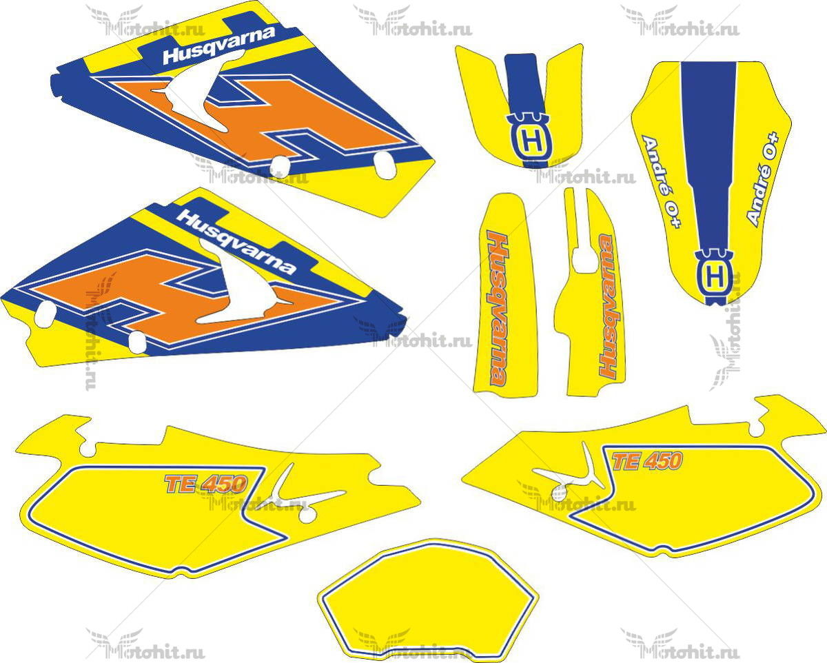 Decals for HUSQVARNA TE-TC-250-450 2002-2004