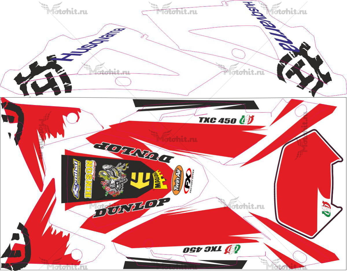 Decals for HUSQVARNA TXC-450 2008-2010