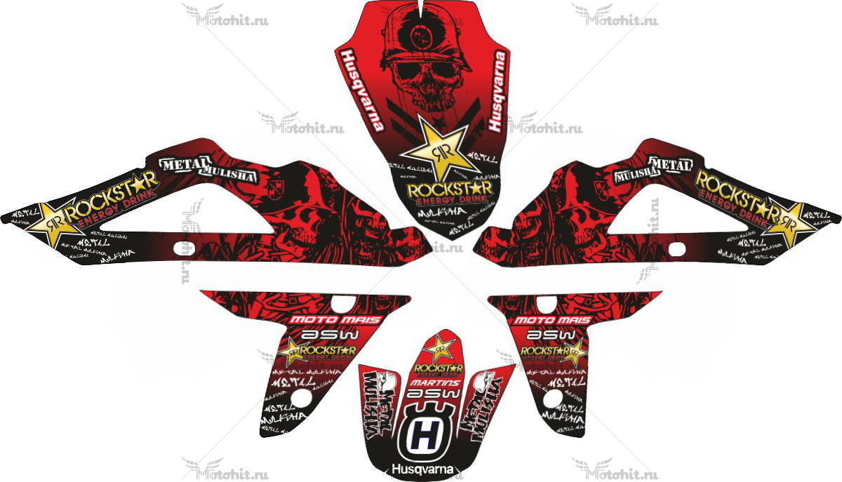 Decals for HUSQVARNA TXC-450 2009-2010 METAL-MULISHA