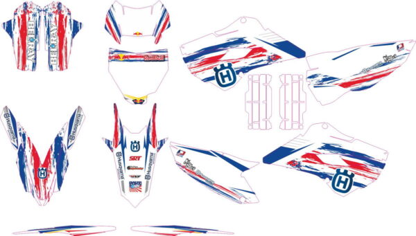 Decals for HUSQVARNA TC-125-250-FC-250-350-450 2014-2015