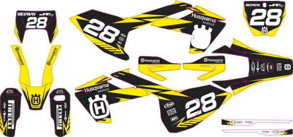 Decals for HUSQVARNA TC-300 2017 YELLOW-RED