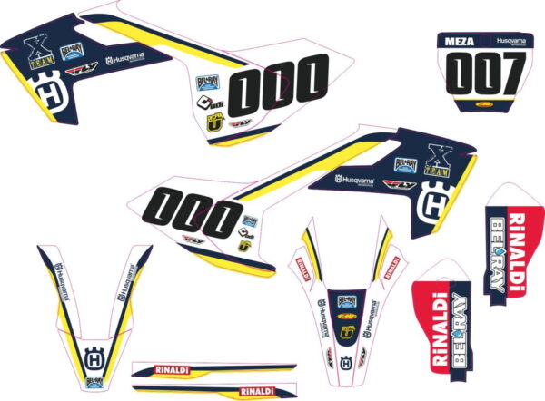 Decals for HUSQVARNA TC-FC-125-250-450 2016 2