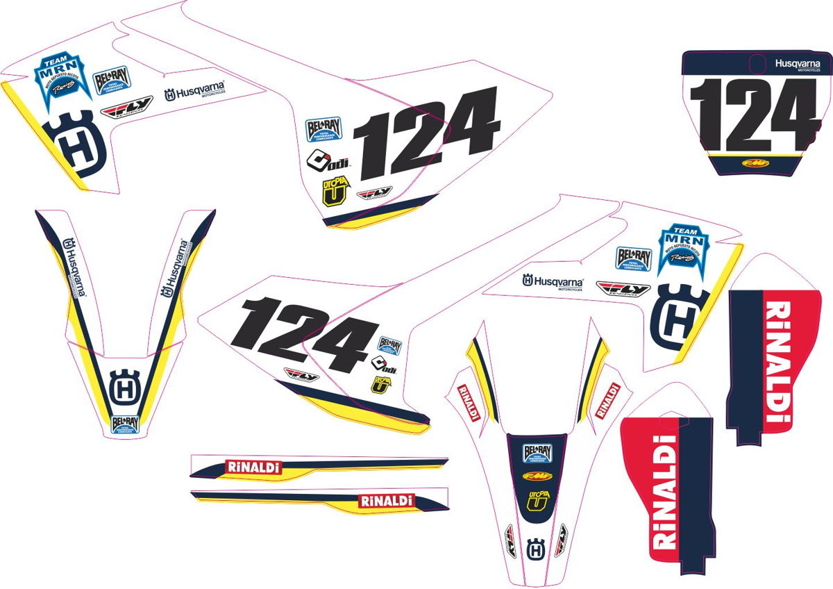 Decals for HUSQVARNA TC-FC-125-250-450 2016 2-MRN