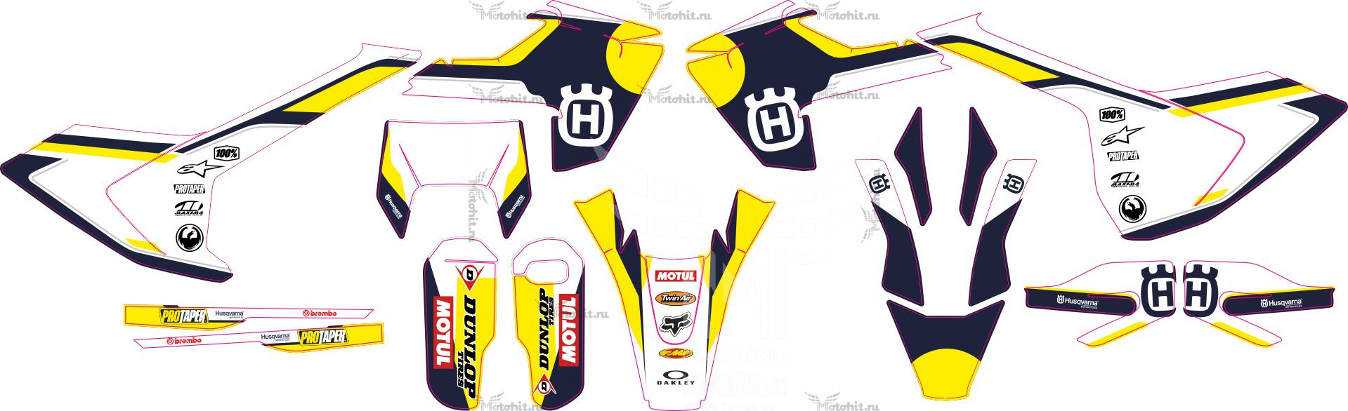 Decals for HUSQVARNA TC-FC-125-250-450 2016-2017 ENDURO-2017