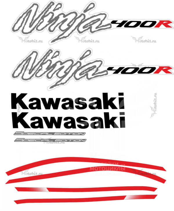 Decals for Kawasaki Ninja 400r special edition 2013