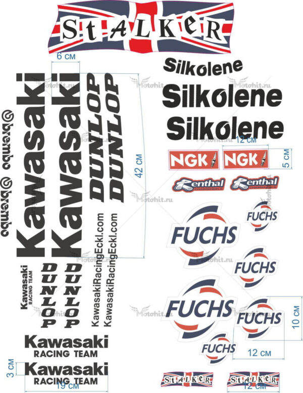Decals for Kawasaki ZX-65 2002 WSB
