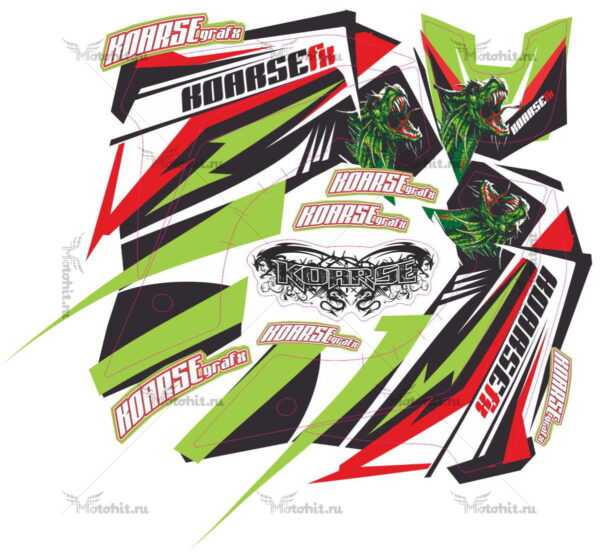 Decals for Kawasaki KLX-140 Dragons 2008-2017