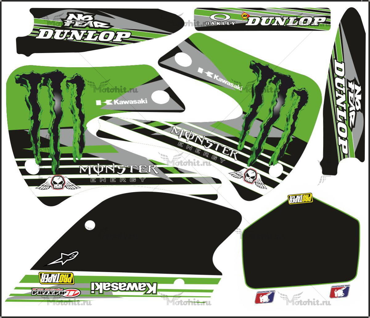 Decals for Kawasaki KX-85-100 1998-2013 X1-F