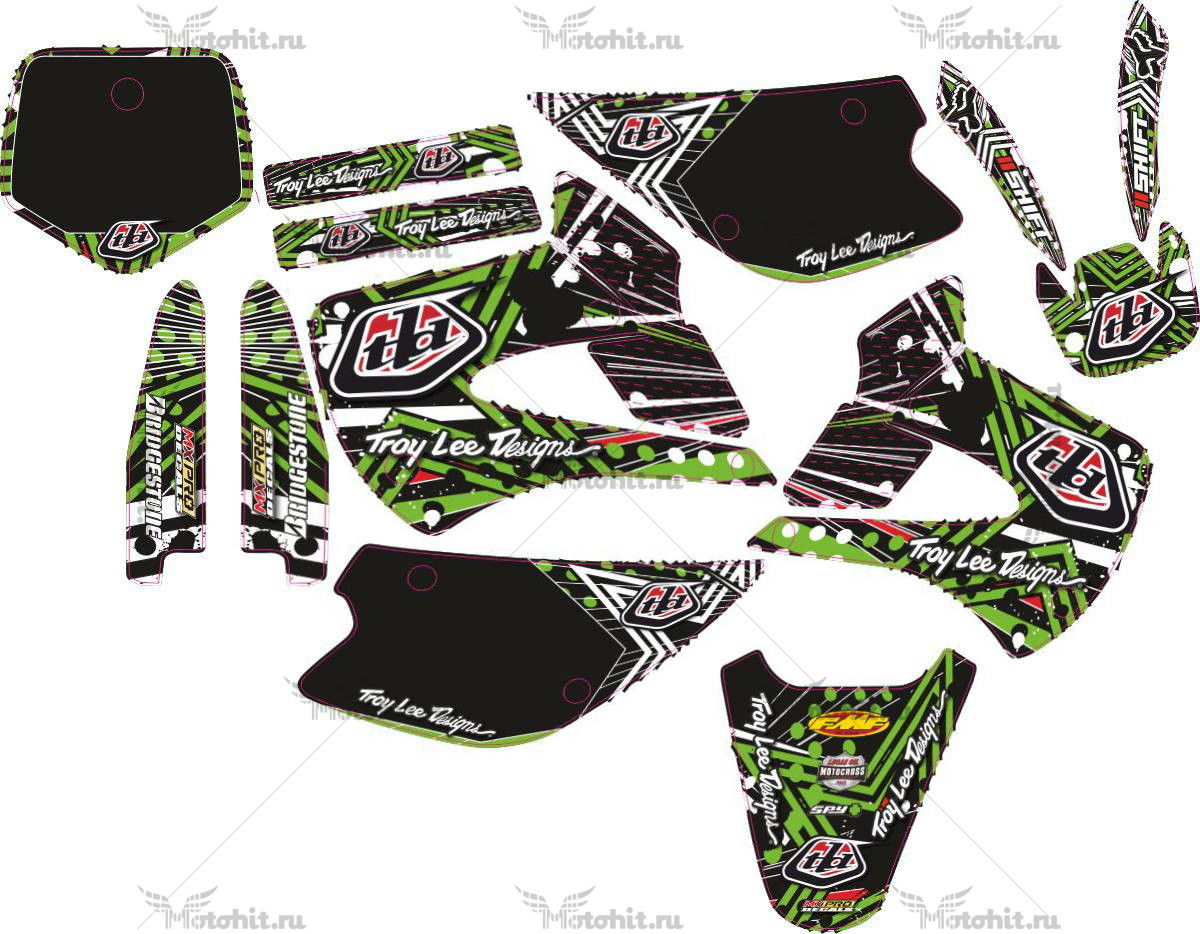 Decals for Kawasaki KX-85-100 1998-2012 TROY-VERDE