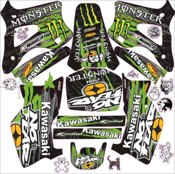 Decals for Kawasaki KX-125 KX-250 1994-1998