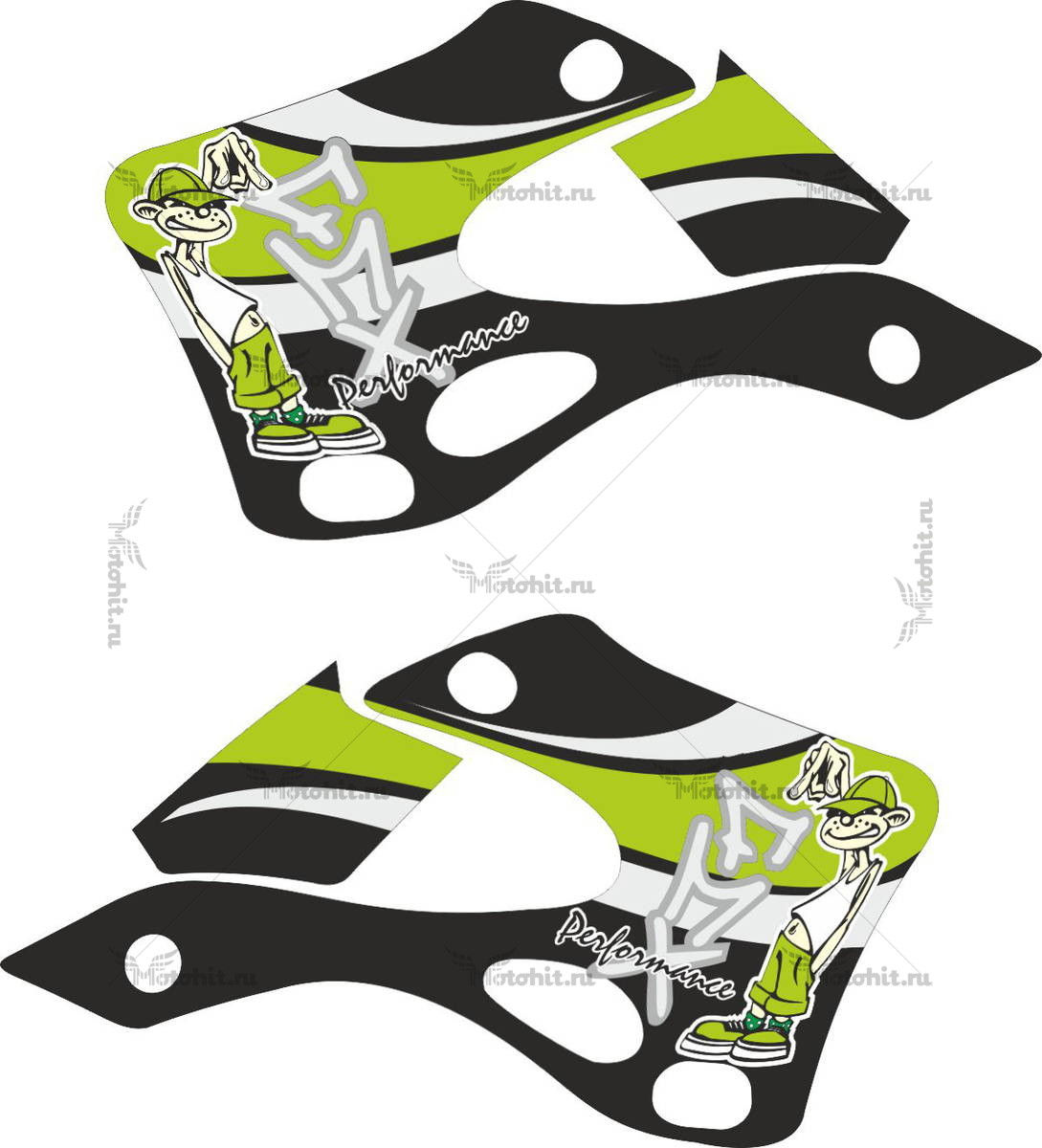 Decals for KAWASAKI KX-125, KX-250 1994-1998 FMX-SIDEKIT
