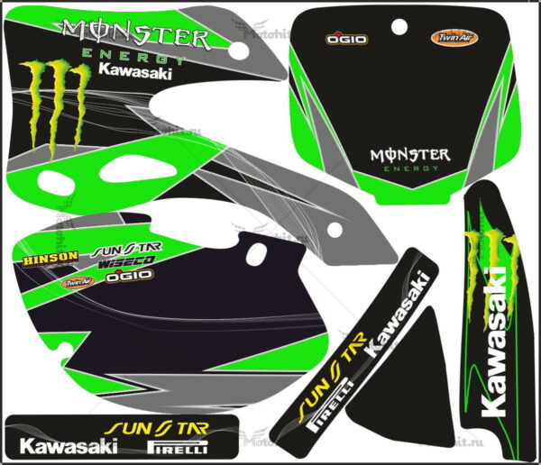 Decals for Kawasaki KX-125 KX-250 1999-2002 MONSTER