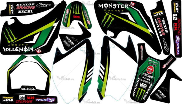 Decals for Kawasaki KX-125 KX-250 2003-2008 MONSTER11